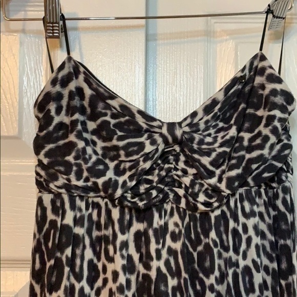 Guess Strapless Grey & White Leopard Maxi Dress Small - Picture 2 of 8